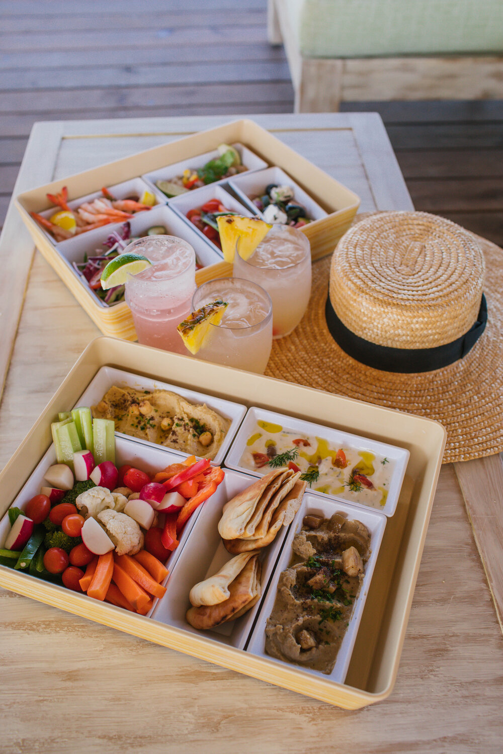  Appetizers served by your private attendant on your floating cabana that fits up to 8 guests! 