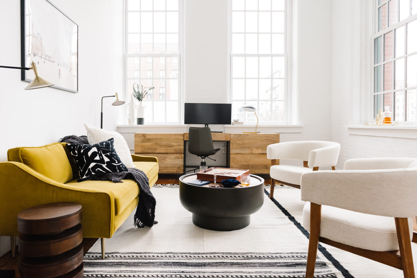 west elm industrial living room