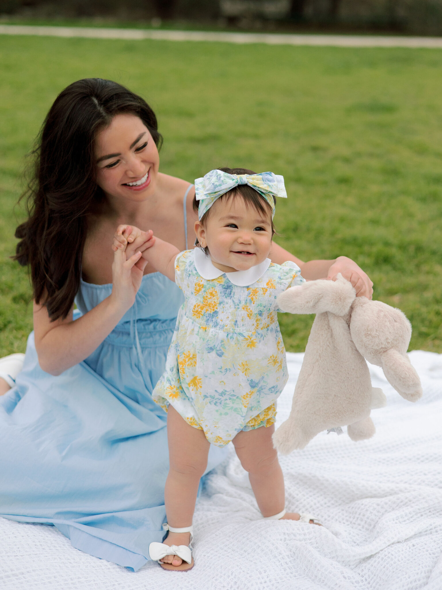 Easter Baby Photoshoot Wearing Outfits by Janie & Jack with love caila